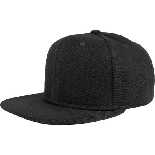 Adjustable Snapback Cap With Flat Bill