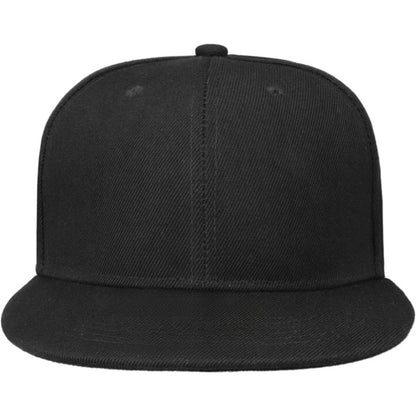 Adjustable Snapback Cap With Flat Bill