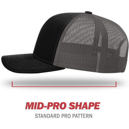 Adjustable Trucker Hat With Mesh Back And Snap Closure