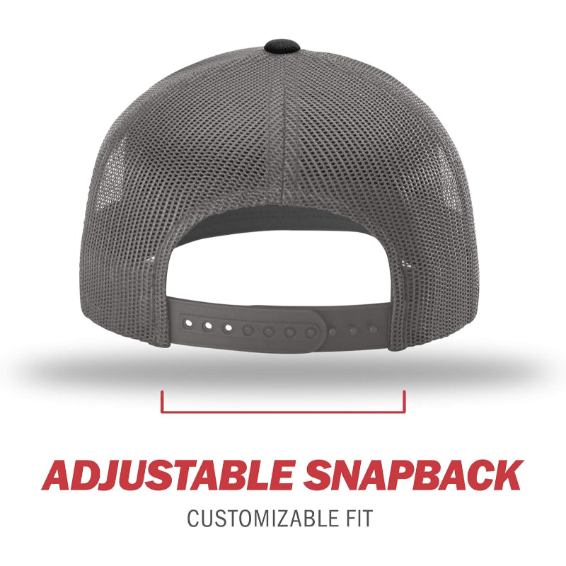 Adjustable Trucker Hat With Mesh Back And Snap Closure