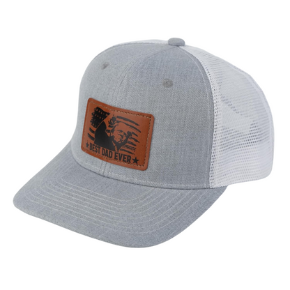 Best Dad Ever Trucker Mesh Designed Cap With Patch