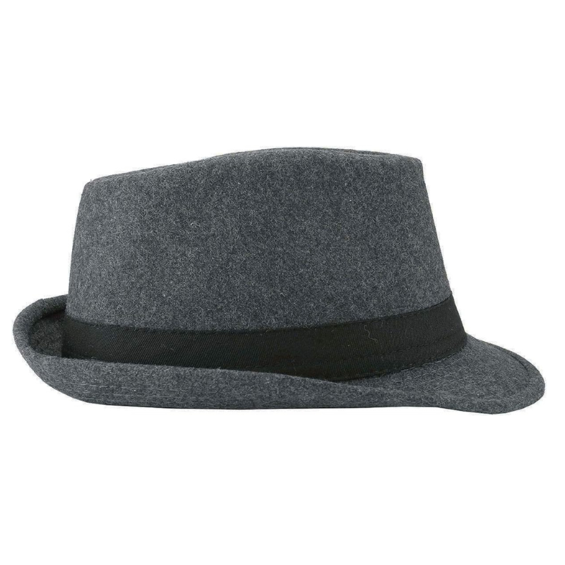 Classic And Stylish Trilby Hat With Textured Ribbon Band