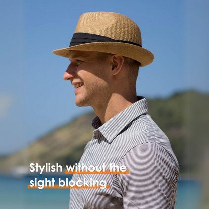 Classic Straw Design Trilby Hat