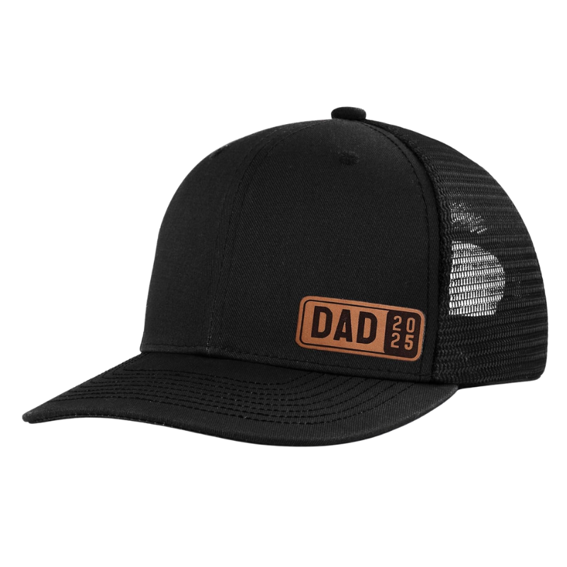 Dad 2025 Trucker Design Mesh Snapback With Patch