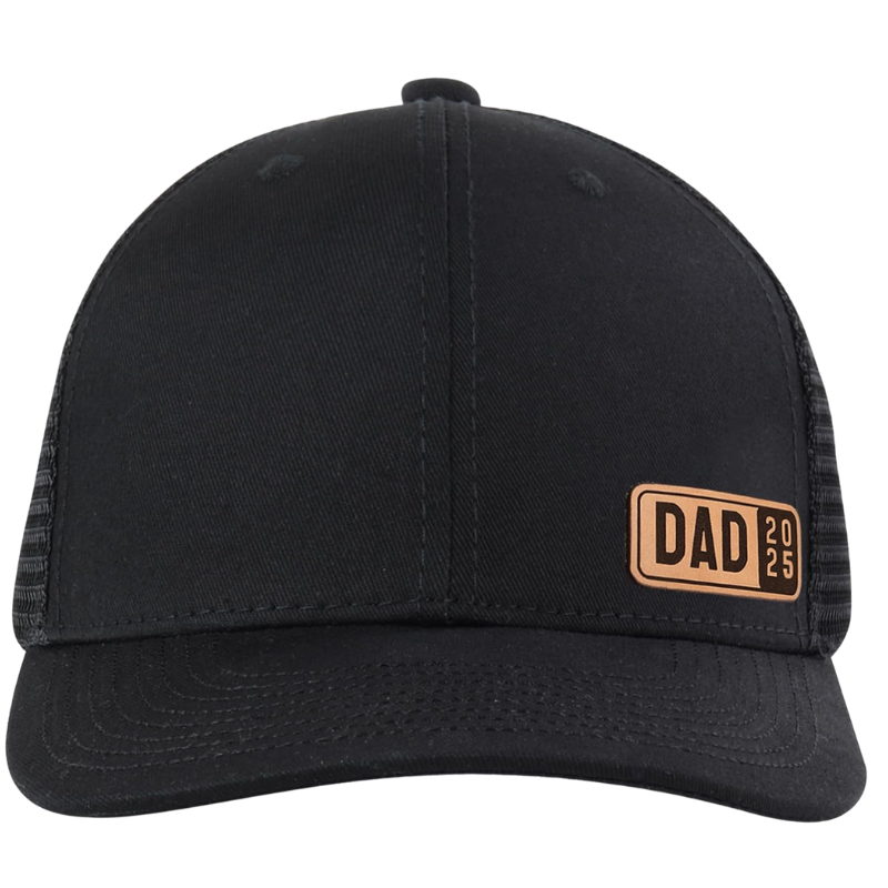 Dad 2025 Trucker Design Mesh Snapback With Patch