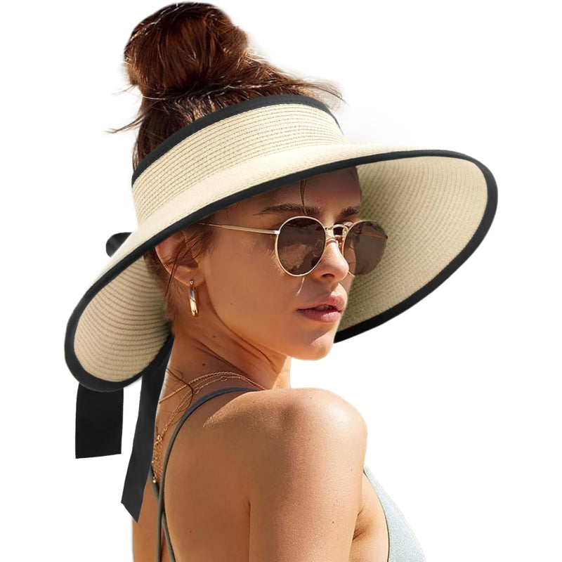 Foldable Wide Brim Visor Hat