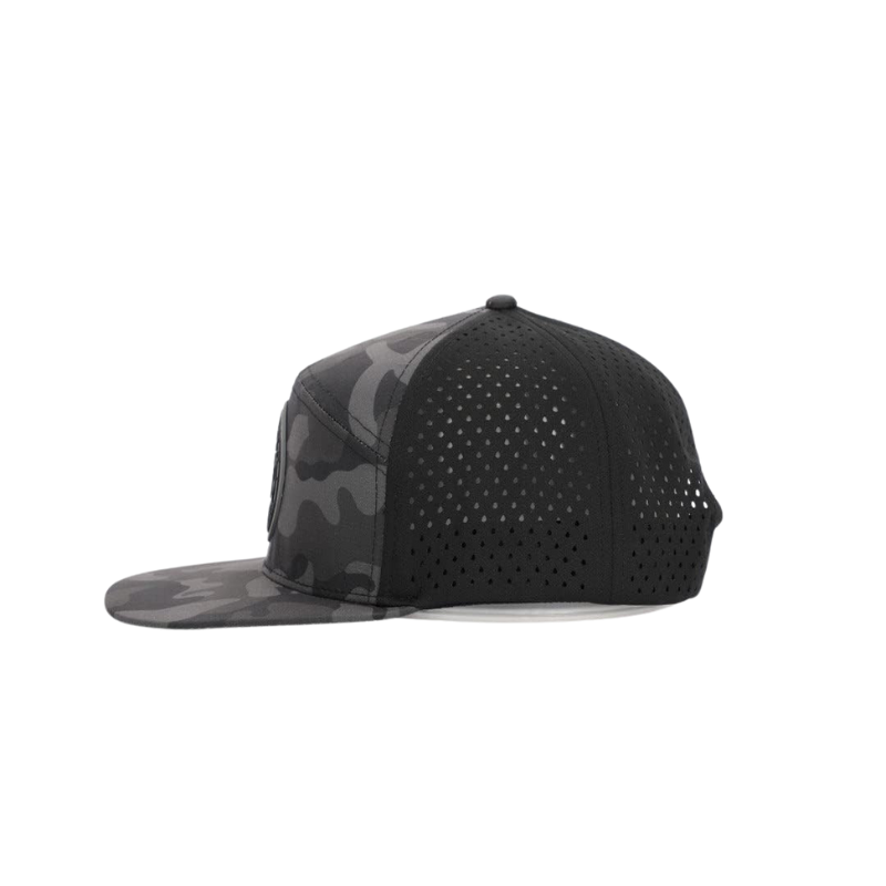 Modern Perforated Panel Hat With Flat Brim