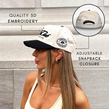 Mom Club Collective Two Tone Embroidered Snapback Cap