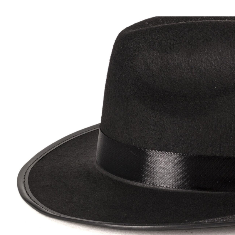 Pack Of Six Classic Gangster Costume Trilby Hats