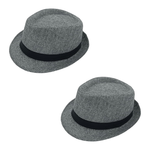 Pack Of Two Classic And Timeless Design Trilby Hat