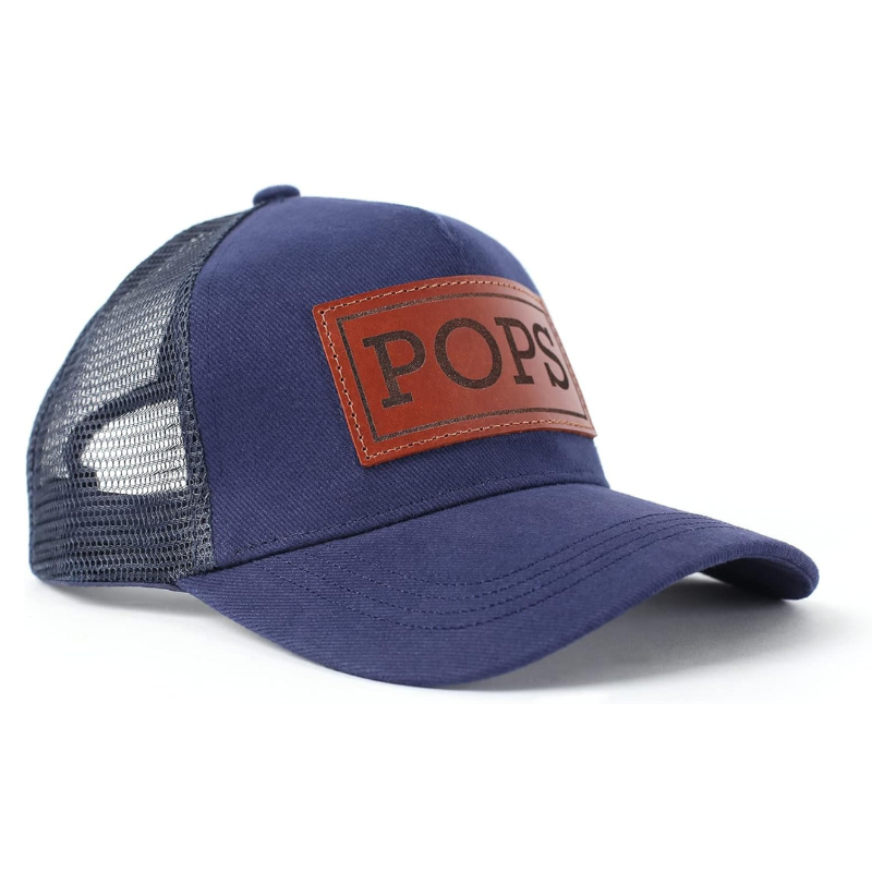 Personalized Family Trucker Hats With Custom Leather Patch