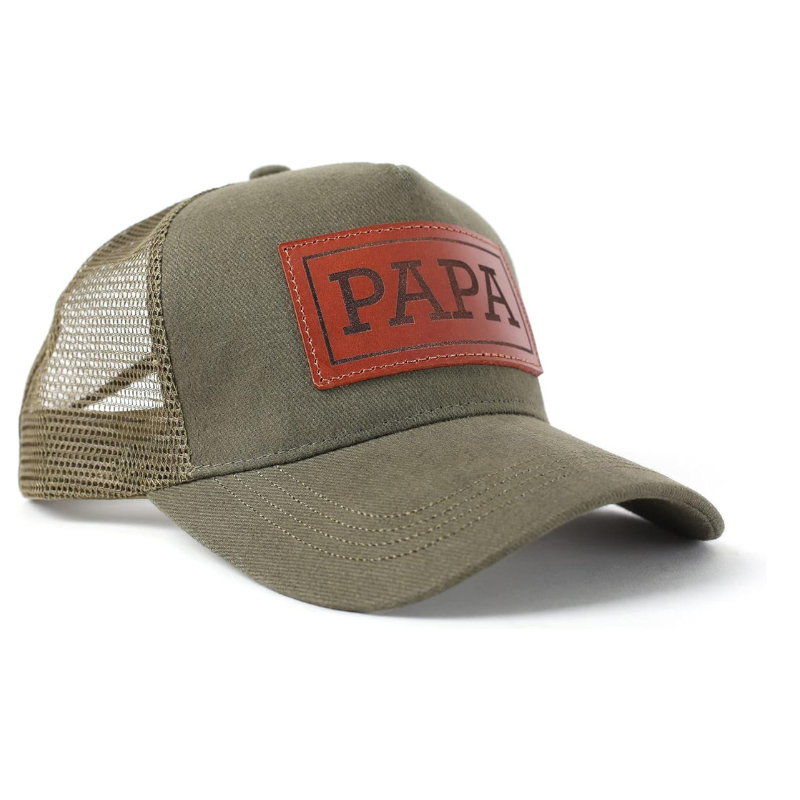 Personalized Family Trucker Hats With Custom Leather Patch