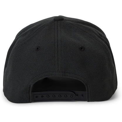 Structured Five Panel Embroidered Snapback Cap