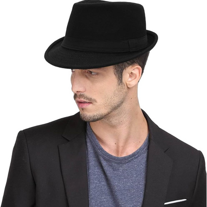 Structured Short Brim Trilby Jazz Hat