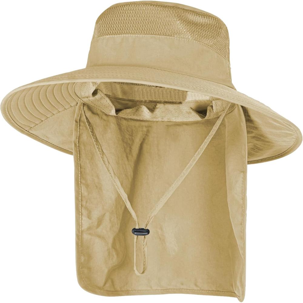 Wide Brim Outdoor Sun Hat With Cover