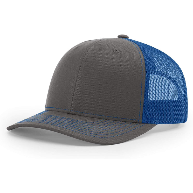 Two Tone Adjustable Trucker Hat With Mesh Back