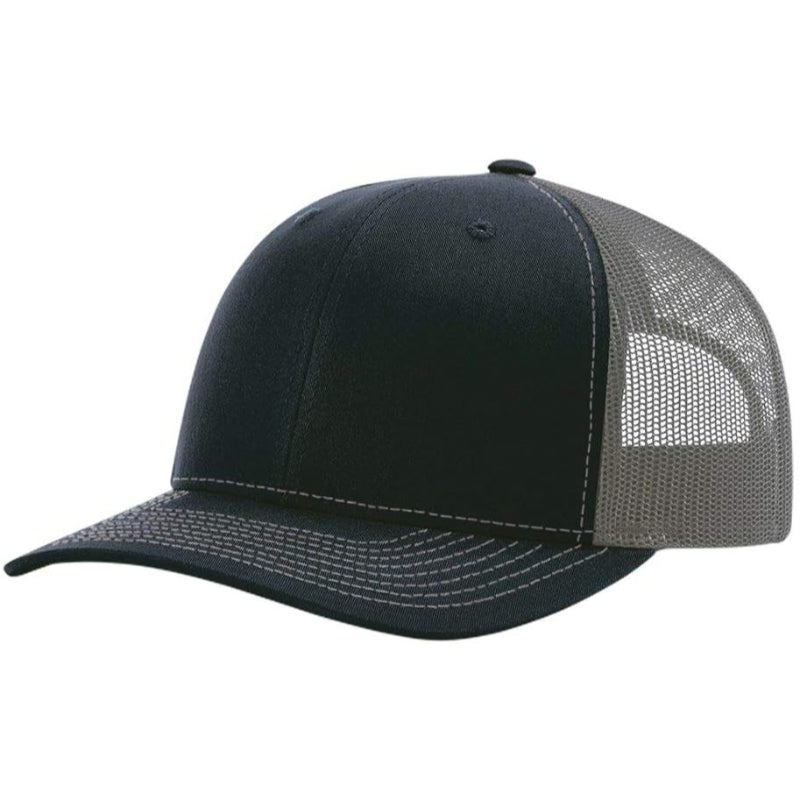 Two Tone Adjustable Trucker Hat With Mesh Back