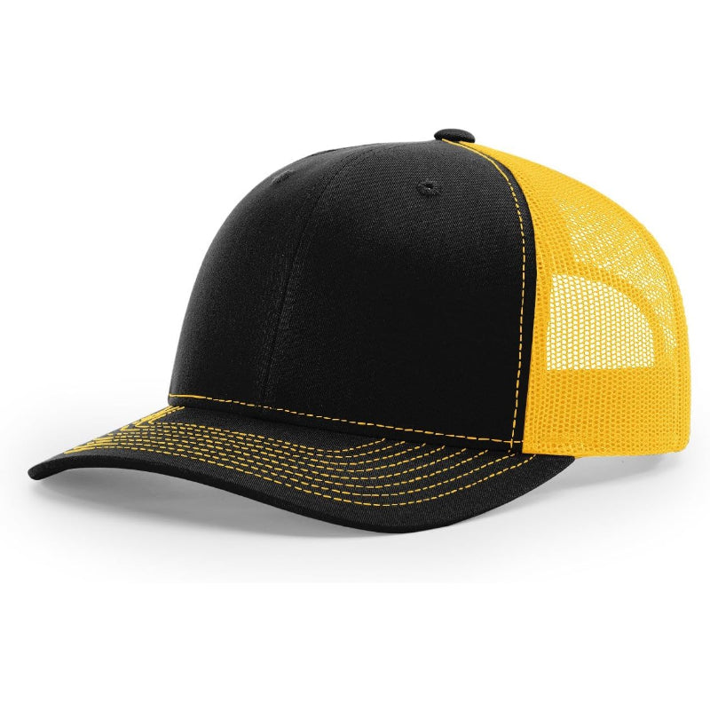 Two Tone Adjustable Trucker Hat With Mesh Back