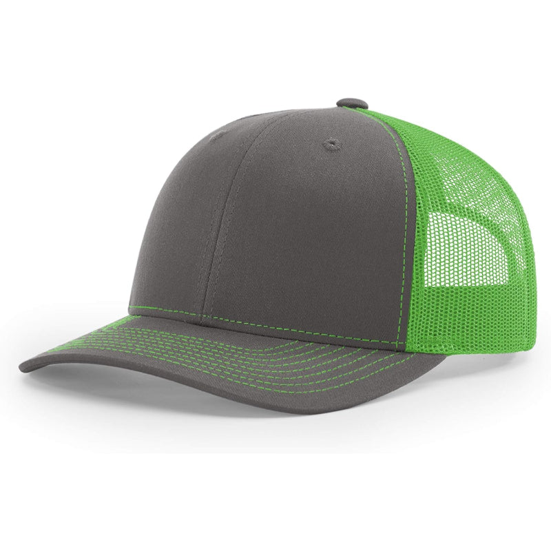 Two Tone Adjustable Trucker Hat With Mesh Back