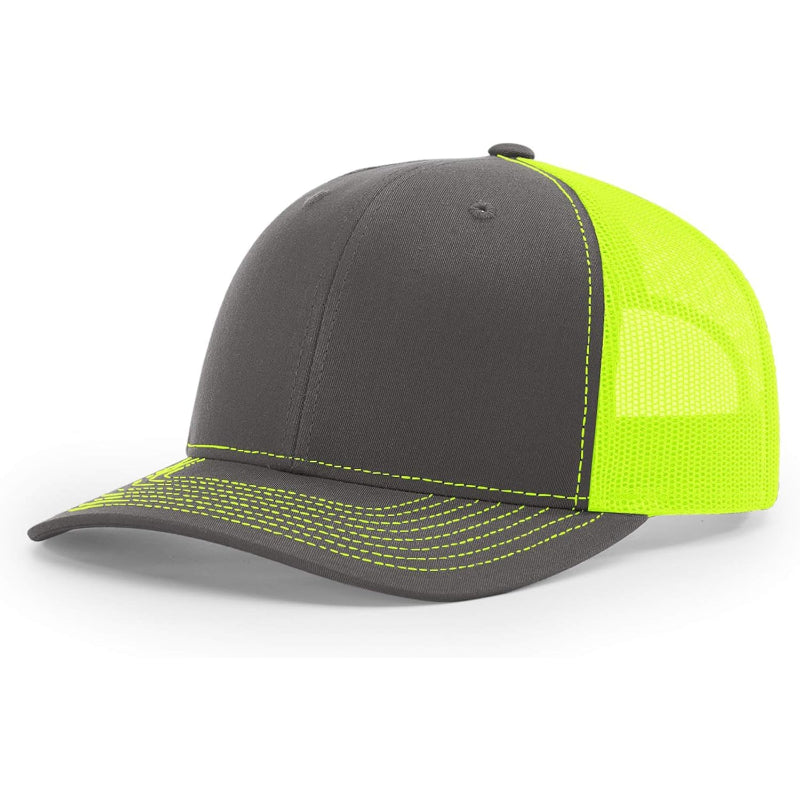 Two Tone Adjustable Trucker Hat With Mesh Back