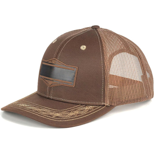 Vintage Adjustable Snapback Closure Cap With Mesh Back