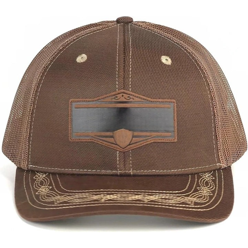 Vintage Adjustable Snapback Closure Cap With Mesh Back