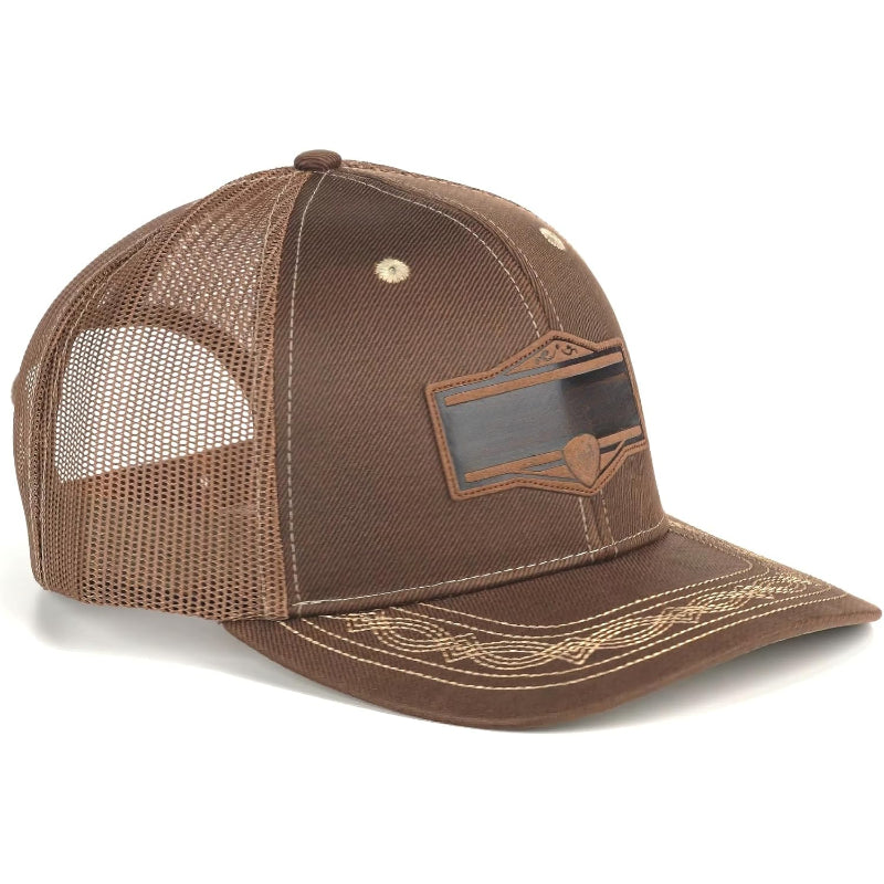 Vintage Adjustable Snapback Closure Cap With Mesh Back
