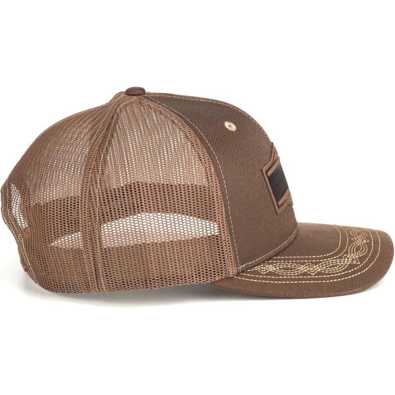 Vintage Adjustable Snapback Closure Cap With Mesh Back