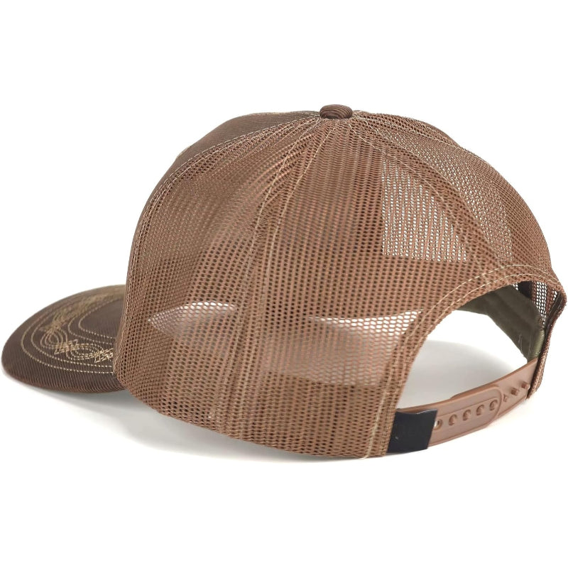 Vintage Adjustable Snapback Closure Cap With Mesh Back