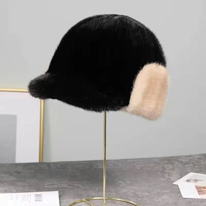 Real Mink Soft Fur Winter Warm Cap