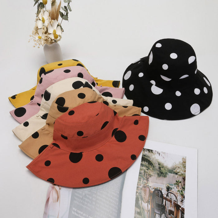 Women Polka Dots Bucket Sun Hats