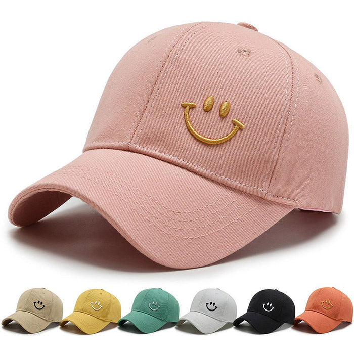 Denim Smiley Face Baseball Cap