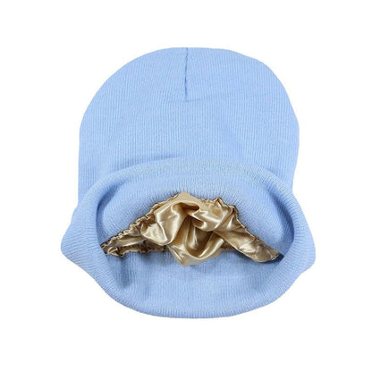 Silk Satin Lined Knit Warm Beanie Caps