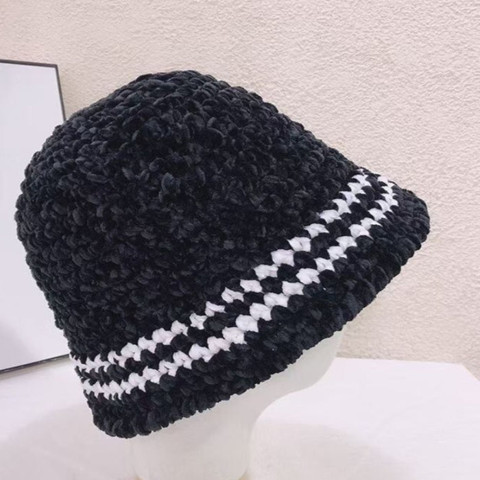 Casual Unisex Knitted Basin Styled Vintage Bucket Hat