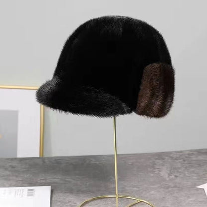 Real Mink Soft Fur Winter Warm Cap