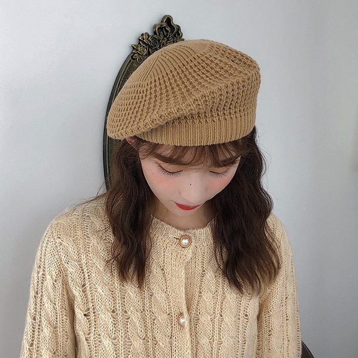 Knitted Wool British Styled Painter's Beret