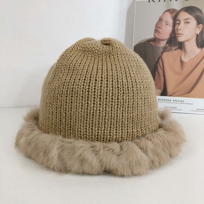 Fashion Rabbit Hair Knit Hat