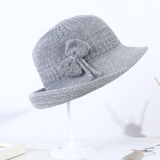 Woven Sun Hat with Bow Detail