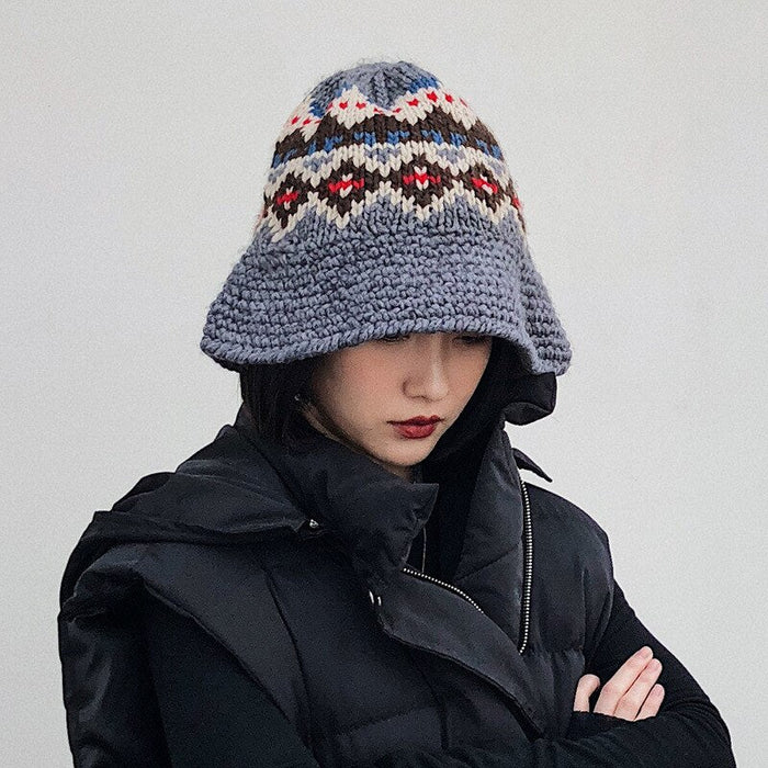 Knitting Harajuku Fishing Bucket Hat