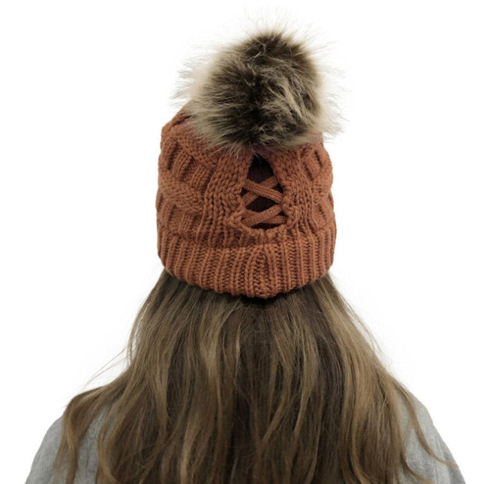 Warm Women's Thick Knitted Ski & Off-Road Winter Hat