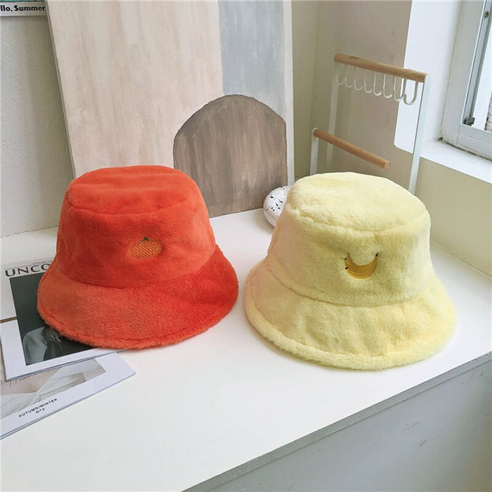 Vintage Warm Plush Velvet Bucket Hat