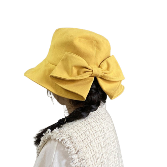 Breathable Cotton Bow & Wide Brim Sun Hats