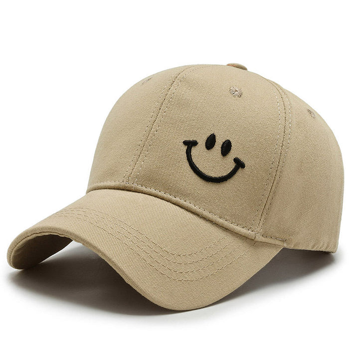 Denim Smiley Face Baseball Cap