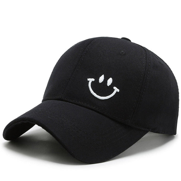 Denim Smiley Face Baseball Cap