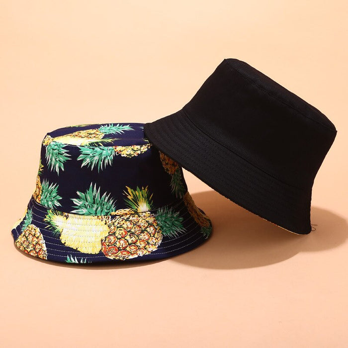 Tropical Printed Fruit Pattern Fisherman's Hat