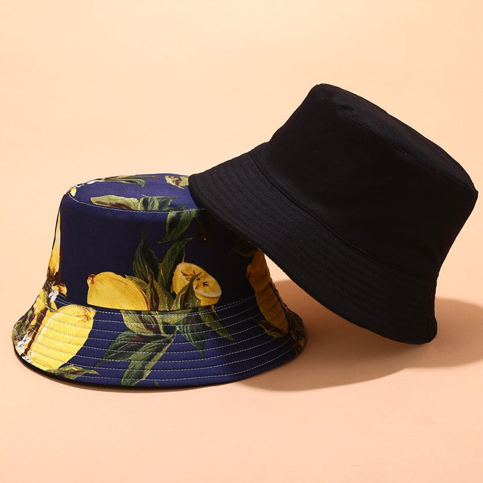 Tropical Printed Fruit Pattern Fisherman's Hat