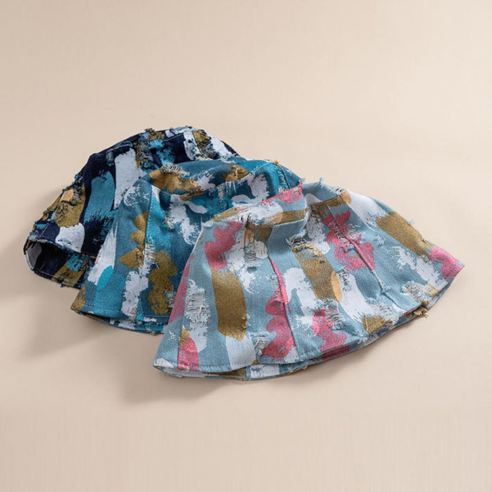 Abstract Painted Retrograde Cotton Fisherman's Bucket Hat