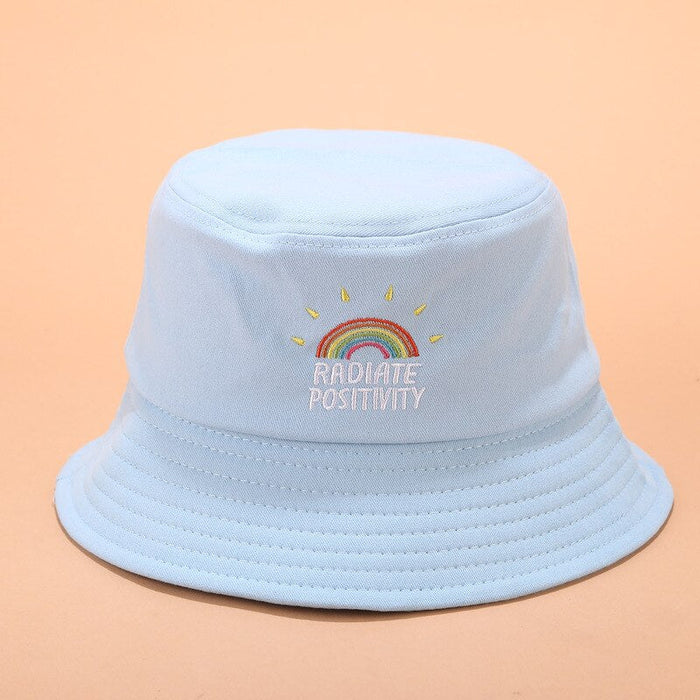 Embroidered Rainbow Bucket Hat