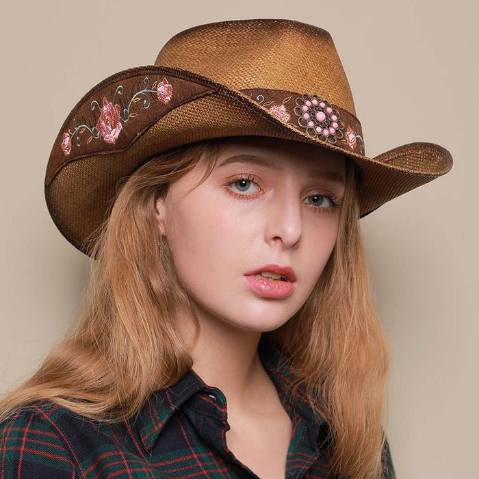 Women Western Embellished Cowboy Hat