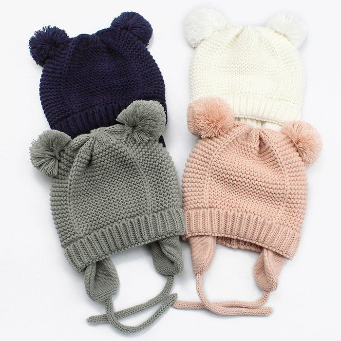 Pompom Baby Hat Gloves & Cap